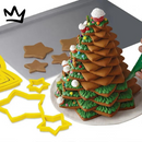 Conjunto Moldes para Biscoito de árvore de Natal 3D - 6 Peças