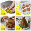 Conjunto Moldes para Biscoito de árvore de Natal 3D - 6 Peças